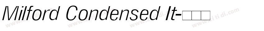 Milford Condensed It字体转换
